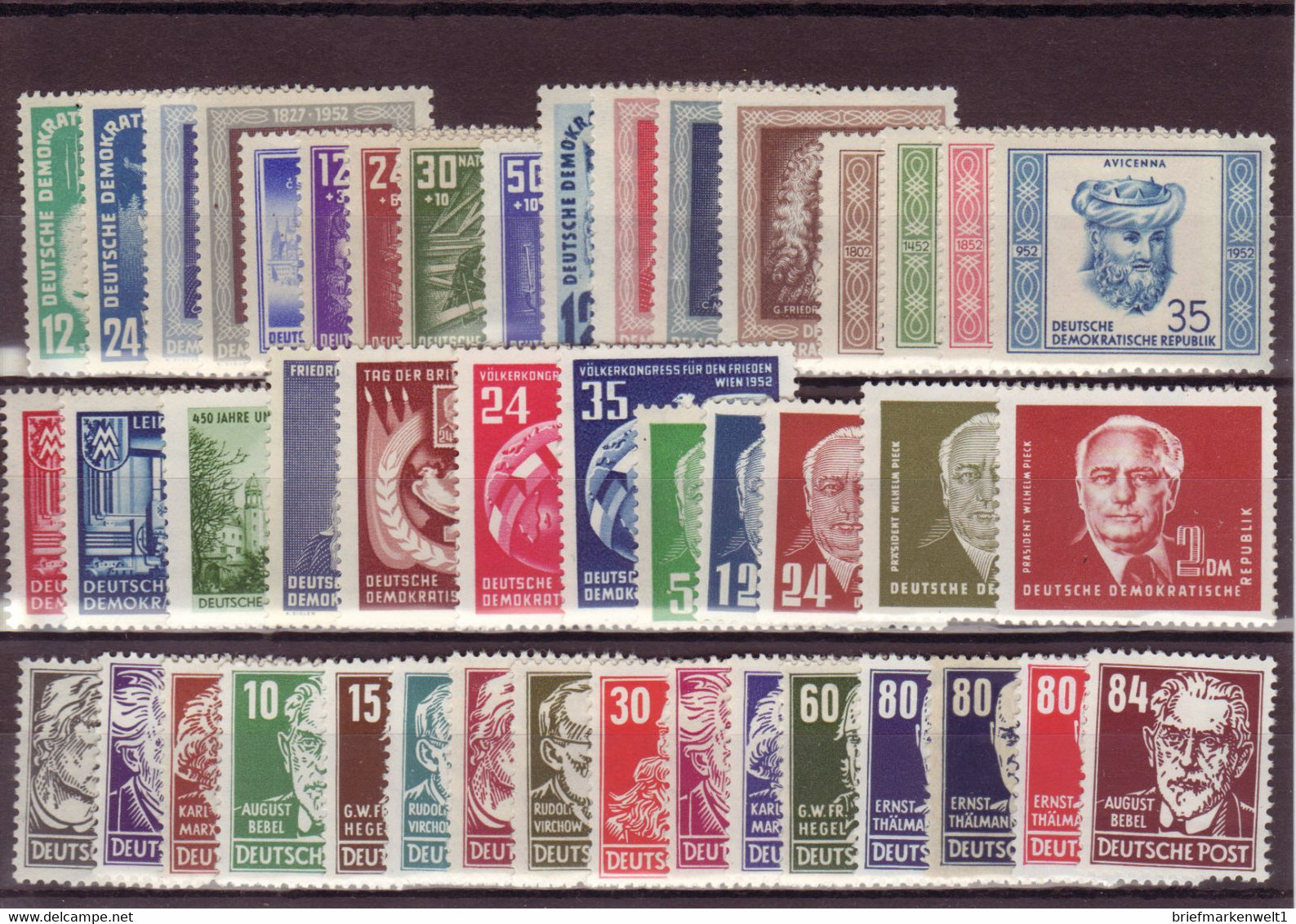 DDR, Kpl. Jahrgang 1952** - Unused Stamps