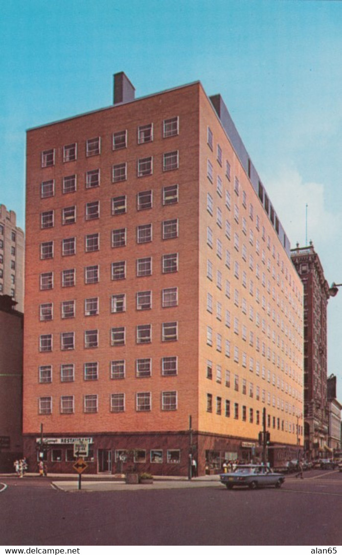 Providence Rhode Island, Howard Building, Corvair Auto In Street Scene, C1960s Vintage Postcard - Providence