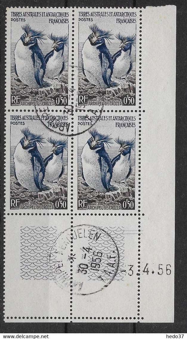 T.A.A.F. N°2 - Bloc De 4 Coin Daté - Oblitéré - TB - Used Stamps