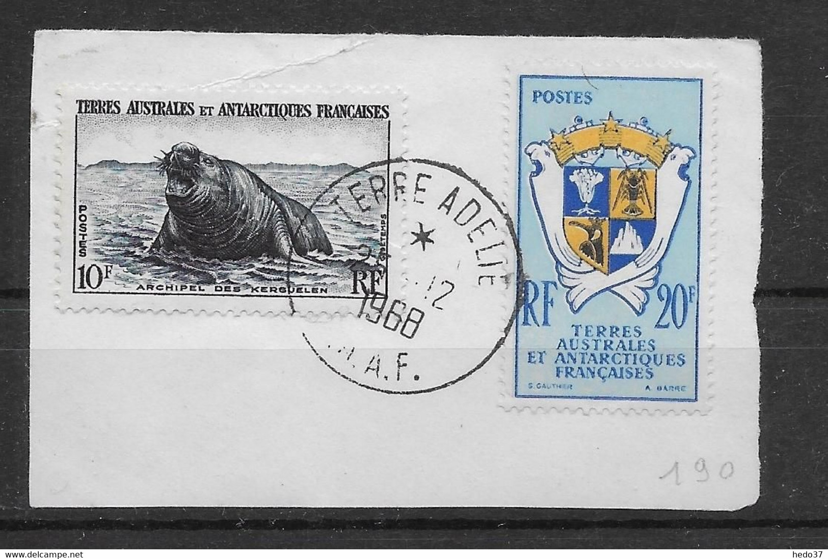 T.A.A.F. N°15 Et 6 - Oblitérés Sur Fragment - TB - Used Stamps