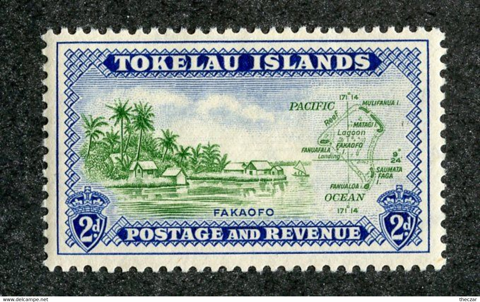 BC 7282 *Offers Welcome* 1948 SG.3 Mint* - Tokelau