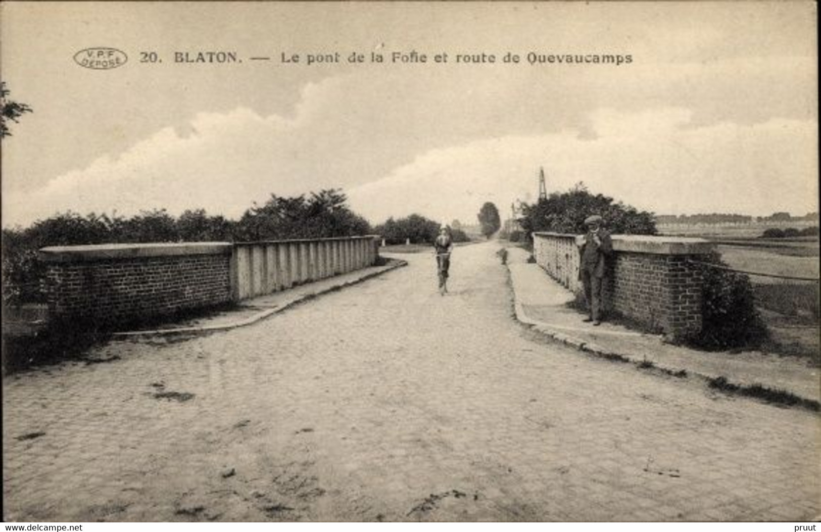 Blaton Le Pont De La Folie Et Route De Quevaucamps TRES RARE - Bernissart