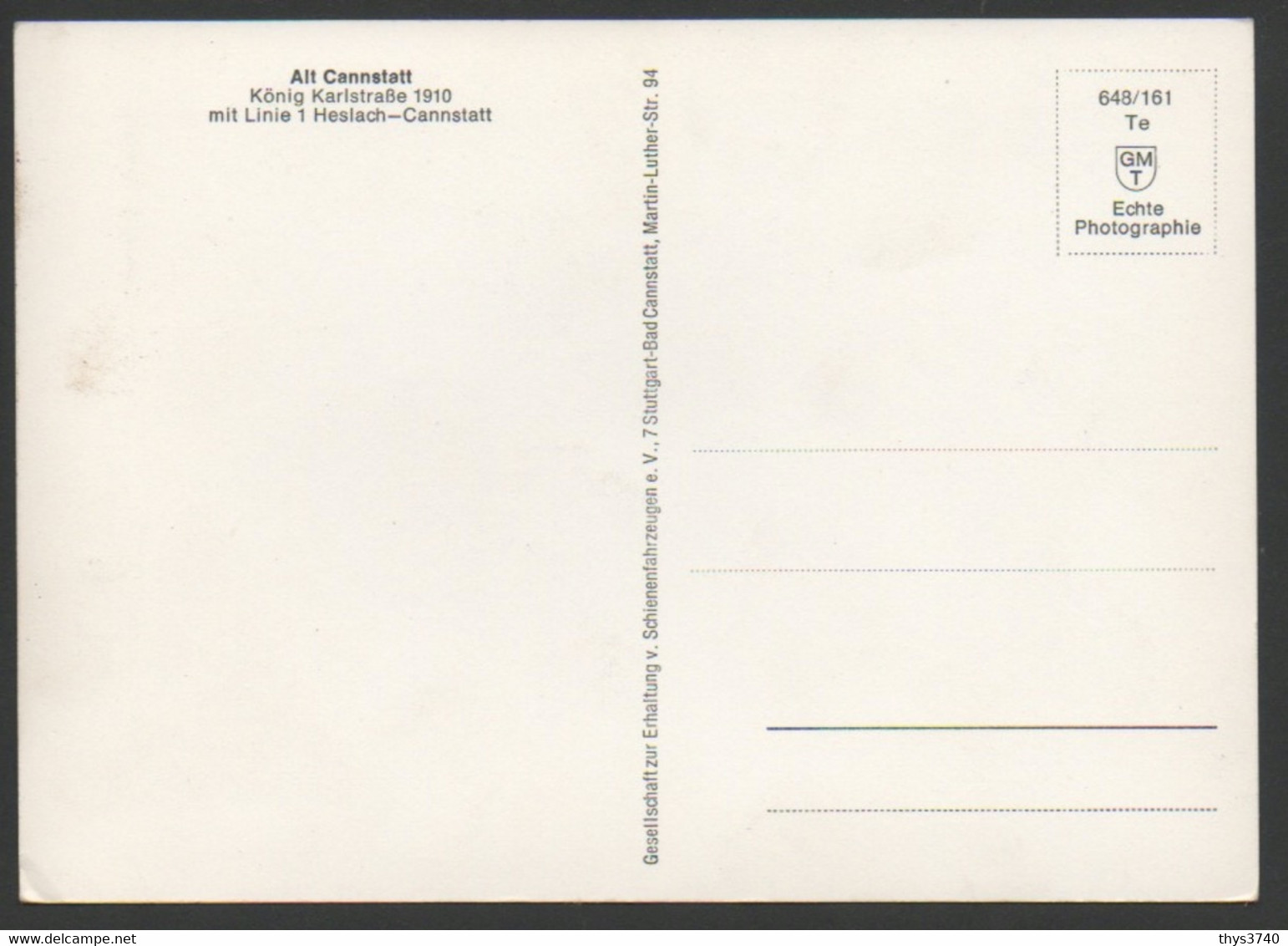 (867) CANNSTATT : ALT CANNSTATT - Tram