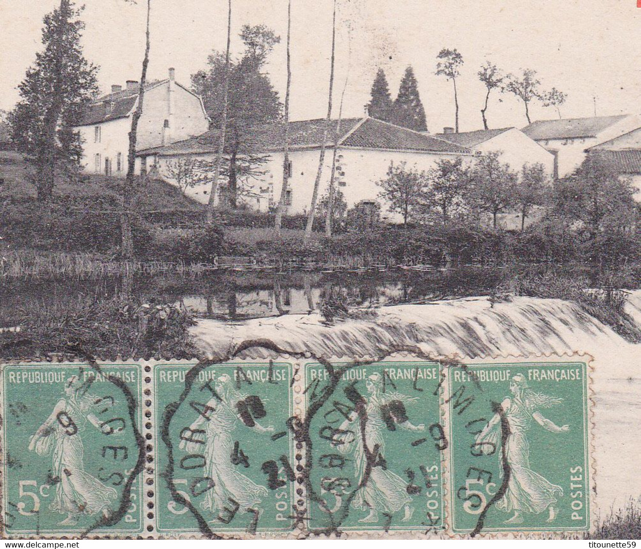 87-Moulin De La CAILLE, Près LE DORAT- ECRITE-Timbrée 4/9/1921 - Le Dorat