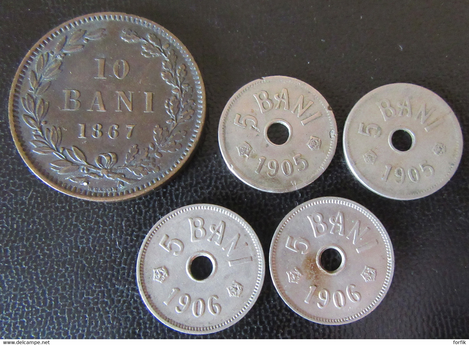 Roumanie / Romania - 5 Monnaies : 10 Bani 1867 + 5 Bani 1905 Et 1906 - Romania