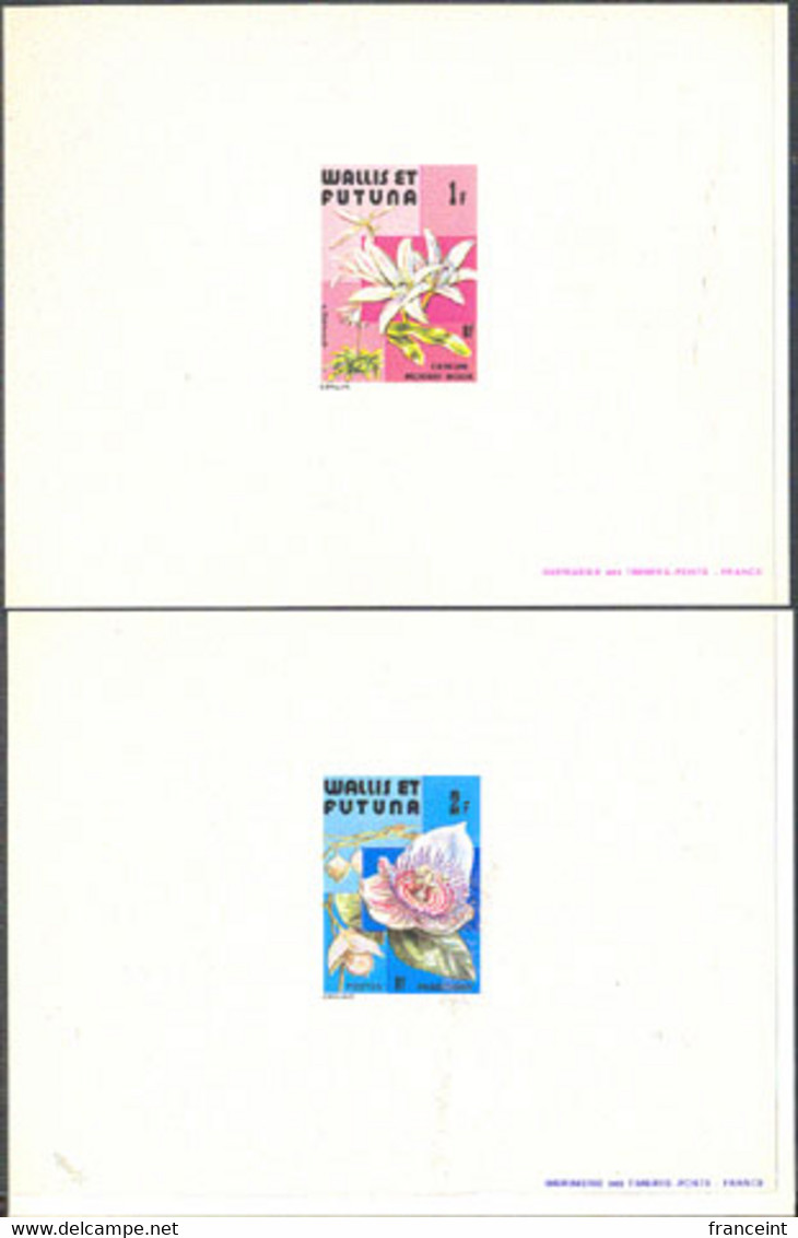 WALLIS & FUTUNA (1982) Orchids. Set Of 3 Deluxe Sheets Issued In New Colors And Values. Scott Nos 279-81 - Non Dentelés, épreuves & Variétés