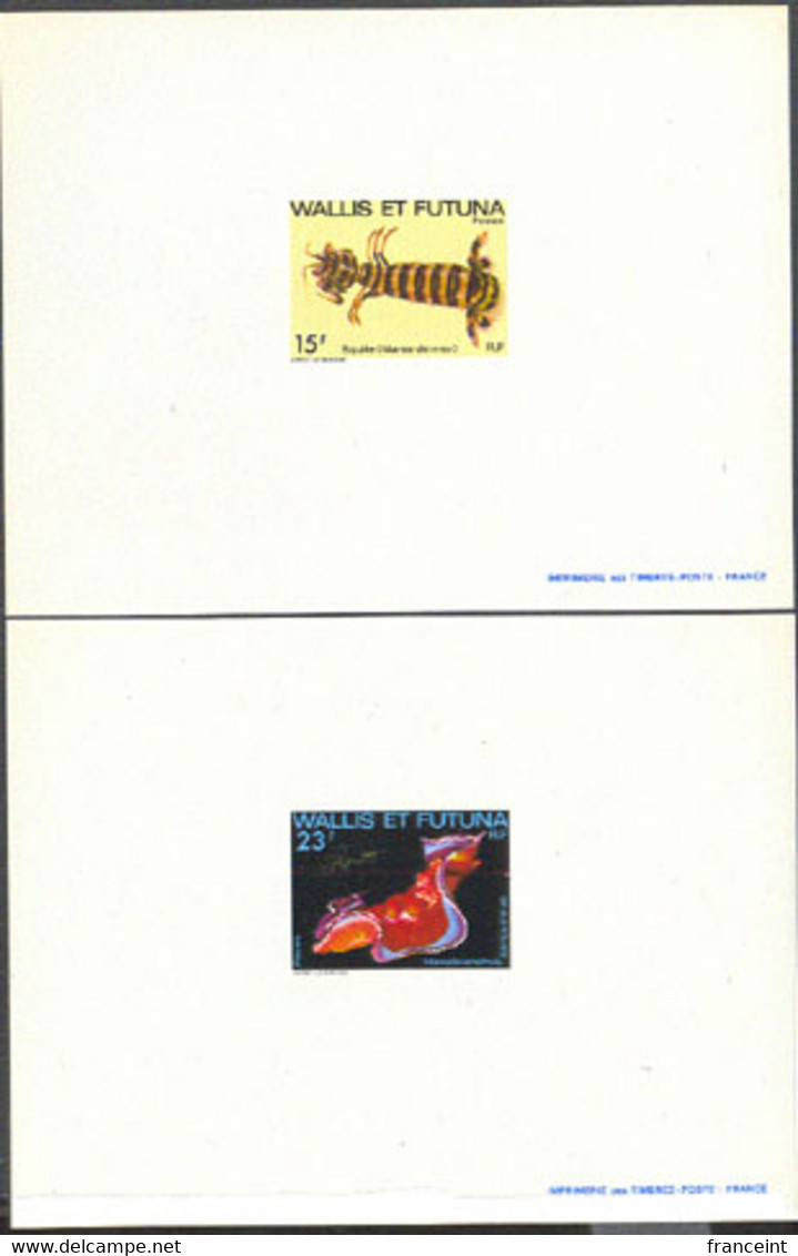 WALLIS & FUTUNA (1979) Marine Life. Set Of 6 Deluxe Sheets. Scott Nos 245-50, Yvert Nos 248-53. - Imperforates, Proofs & Errors