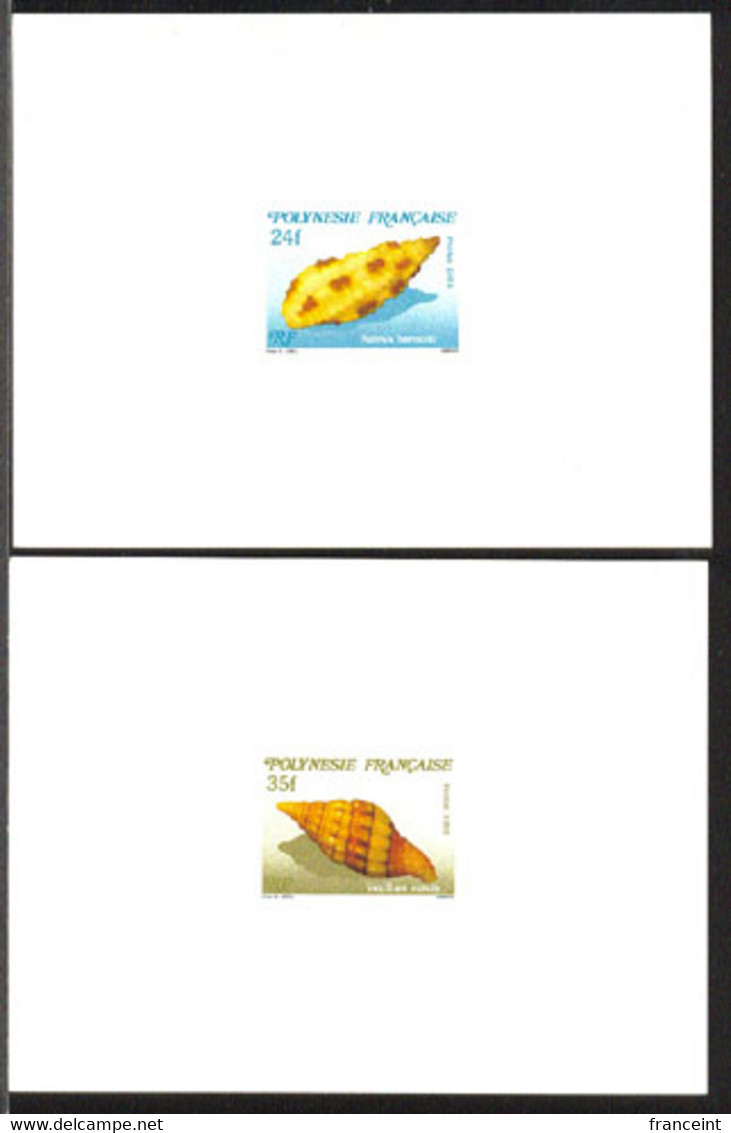 FRENCH POLYNESIA (1988) Shells. Deluxe Sheets. Scott Nos 492-4, Yvert No 312-4. Not Easy To Find! - Imperforates, Proofs & Errors