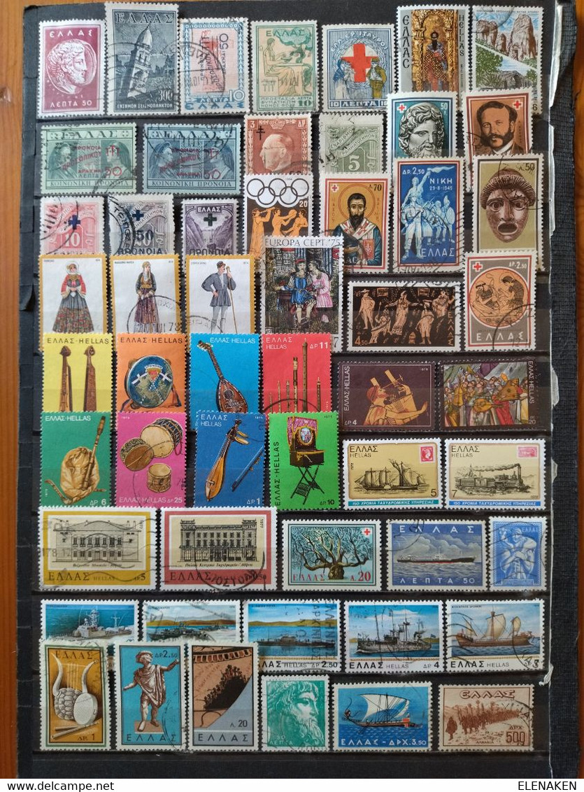 R374-LOTE SELLOS GRECIA SIN TASAR,SIN REPETIDOS,ESCASOS. -GREECE STAMPS LOT WITHOUT PRICING WITHOUT REPEATED. -GRIECHENL - Sammlungen