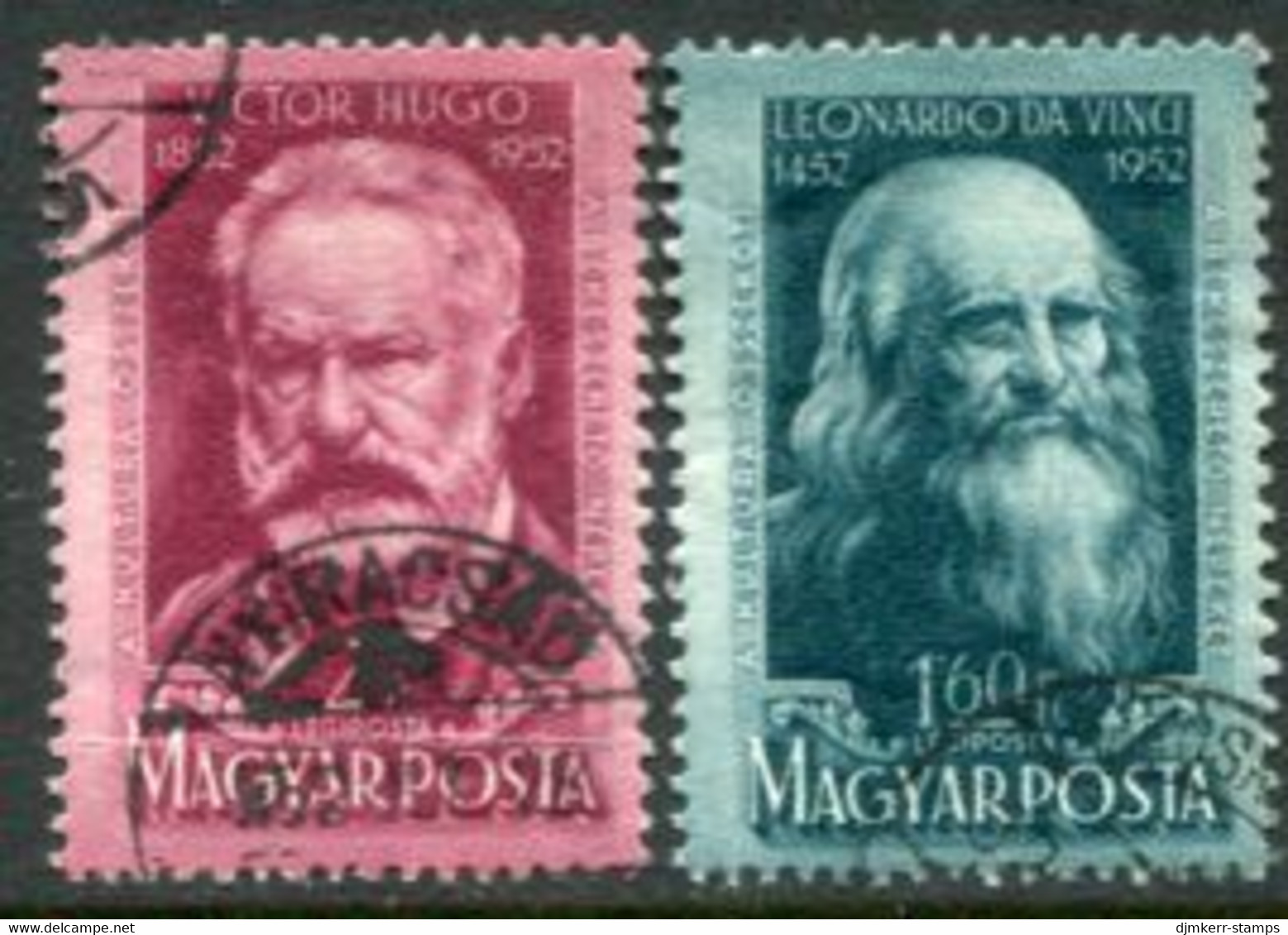 HUNGARY 1952 Leonardo And Hugo Anniversaries Used  Michel 1253-54 - Used Stamps