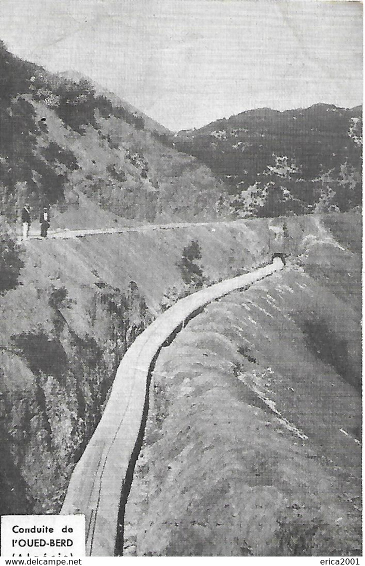 Autres. La Conduite Pipeline De L'Oued Berd, Au Dos Publicité Des Ciments De La Porte De France à Grenoble. - Autres & Non Classés