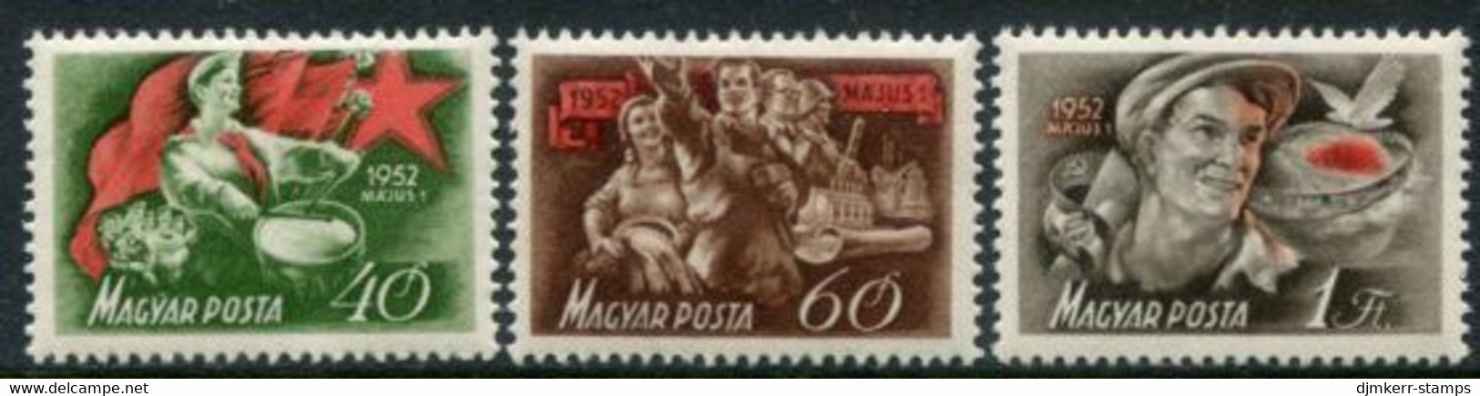 HUNGARY 1952 Labour Day MNH / **  Michel 1244-46 - Ungebraucht
