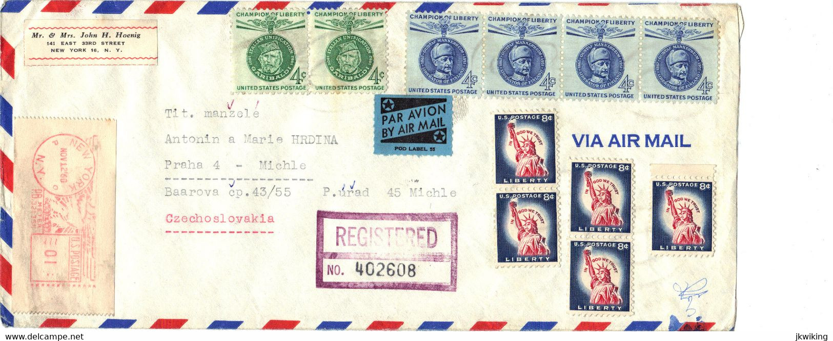 Letter From The USA To Czechoslovakia 1960 - - Altri & Non Classificati