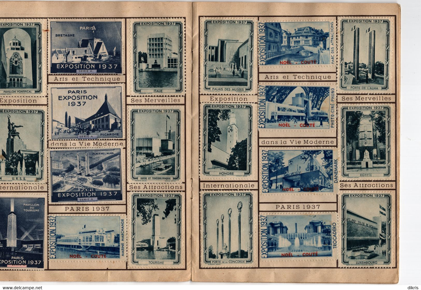 PARIS-CARNET DE TIMBRES EXPOSITION DES ARTS & TECHNIQUE 1937 - Otros & Sin Clasificación