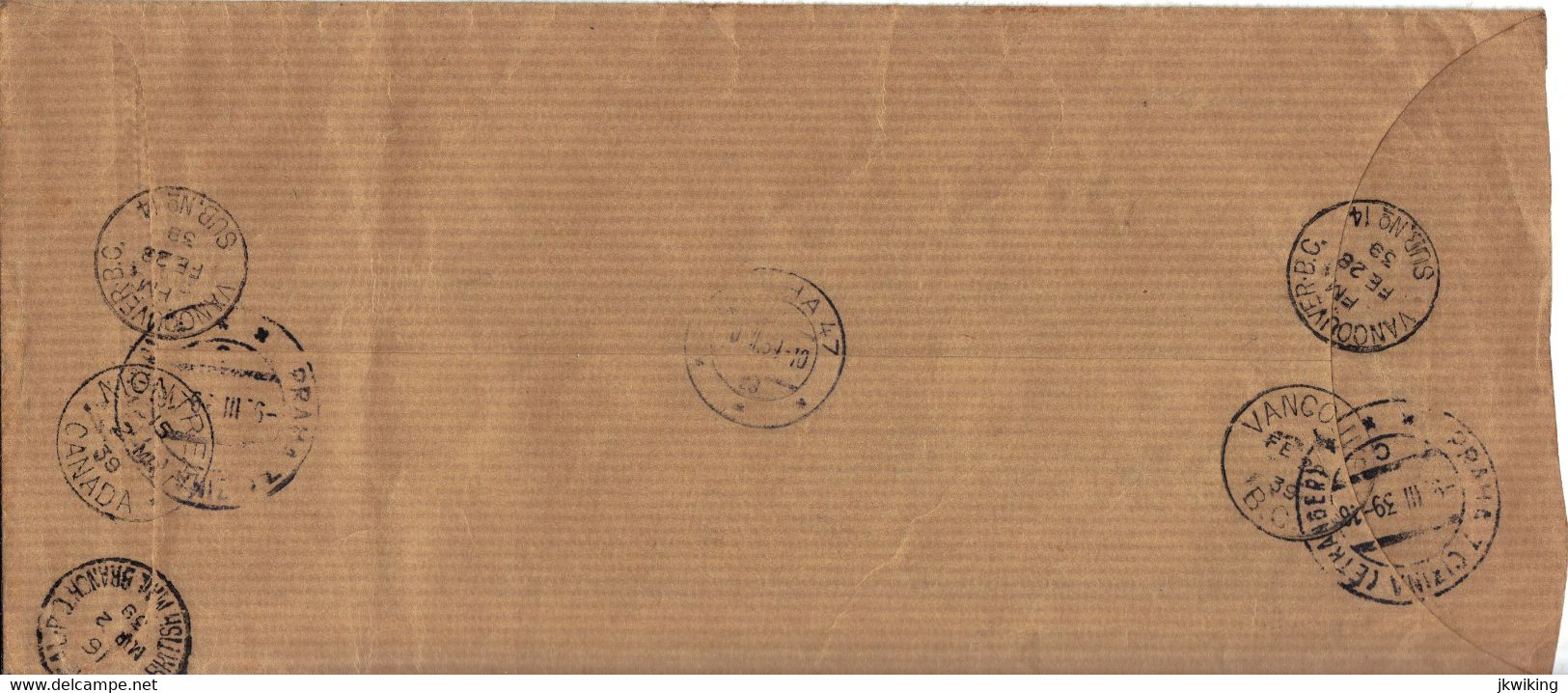 Letter From The Canada To Czechoslovakia 1939 - - Airmail: Special Delivery