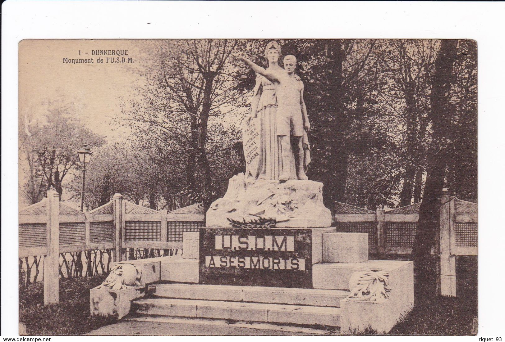 1 - DUNKERQUE - Monument De L'U.S.D.M - Dunkerque