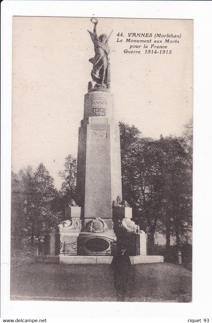 44 - VANNES - Le Monument Aux Morts Pour La France. Guerre 1914-1918 - Vannes