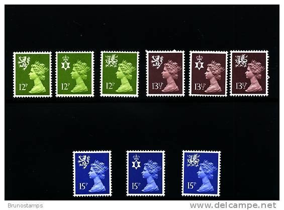 GREAT BRITAIN - 1980 REGIONAL SET (12+13½+15)  MINT NH - Unclassified