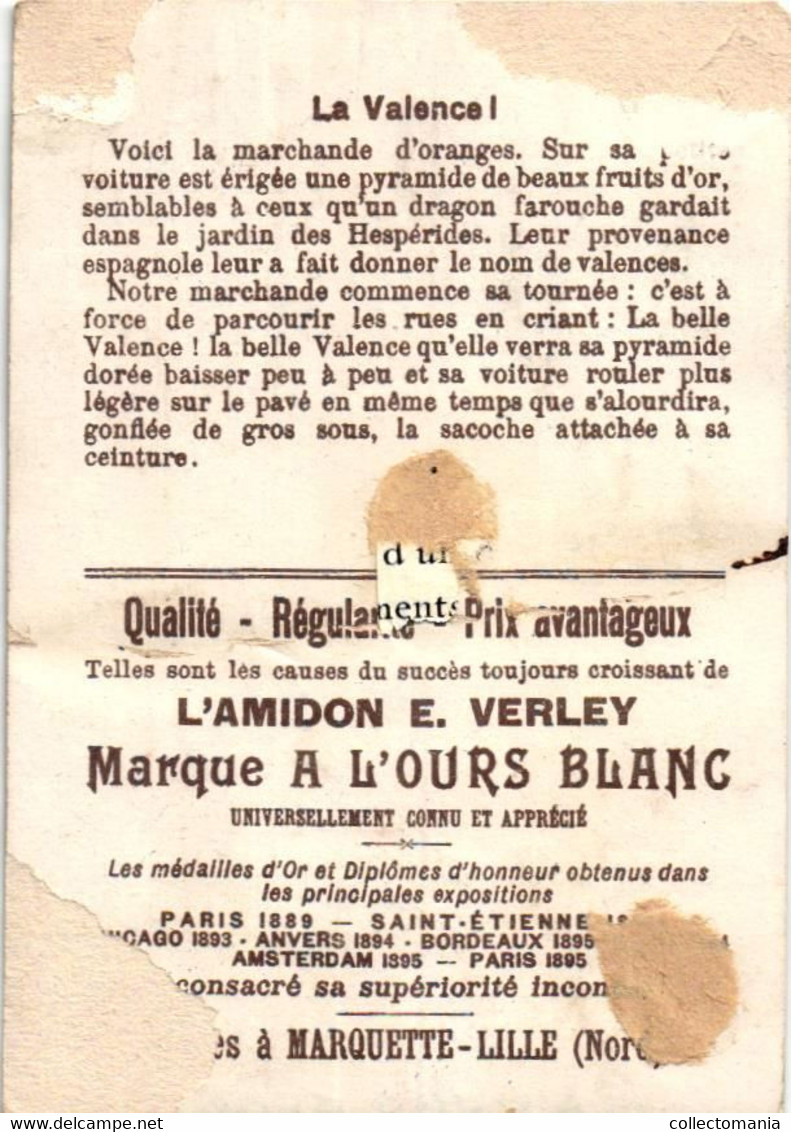 6 Cards  Amidon E. Verley Marque à L'Ours Blanc  Usines à Marquette - LILLE   Litho SIRVEN  No Post Cards