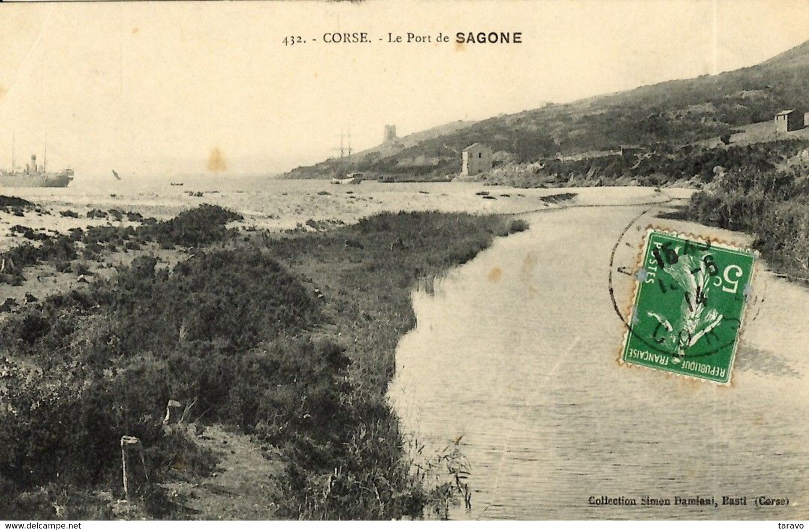 CORSE - LE PORT DE SAGONE Près De VICO -  Embouchure De La Rivière - 1914 - Sonstige & Ohne Zuordnung