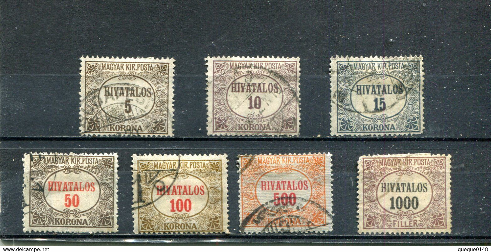 Hongrie 1922-24 Yt 11-13 15-16 20 22 - Dienstmarken