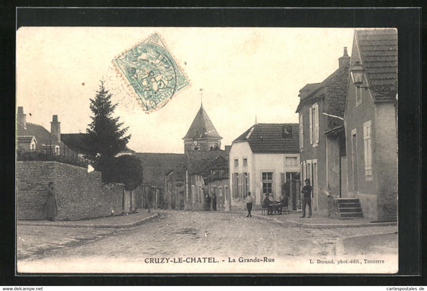 CPA Cruzy-le-Chatel, La Grande-Rue - Cruzy Le Chatel