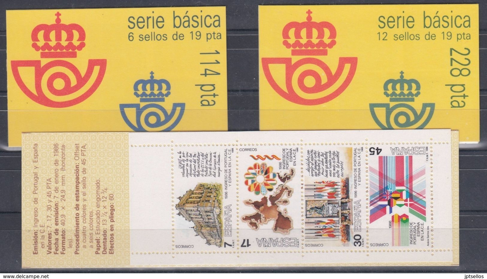 ESPAÑA 1986 Nº2825/2873 AÑO NUEVO COMPLETO,47 SELLOS,1 HB,4 CARNETS - Années Complètes