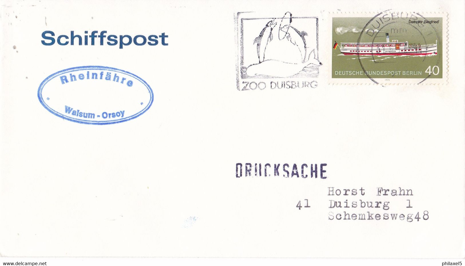 Duitsland - Schiffspost - Rheinfähre - Walsum-Orsoy - Maritime