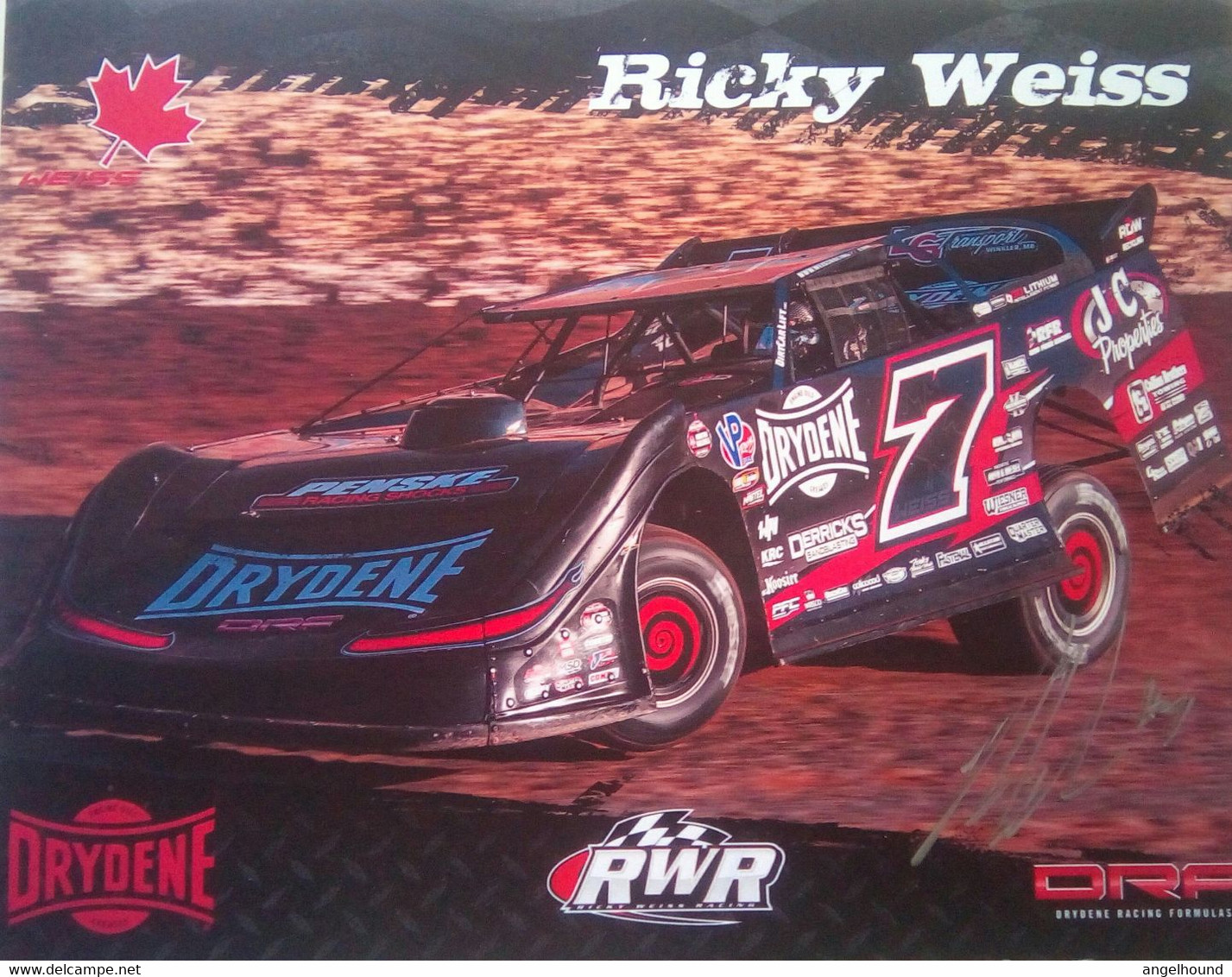 Ricky Weiss ( Canadian Race Car Driver) - Handtekening