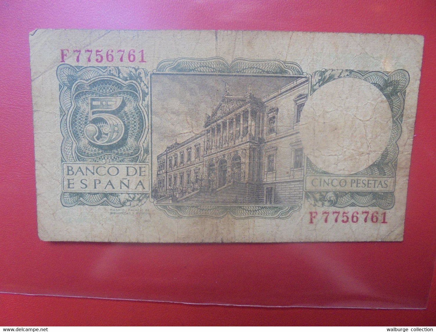 ESPAGNE 5 PESETAS 1954 Circuler(B.23) - 5 Peseten