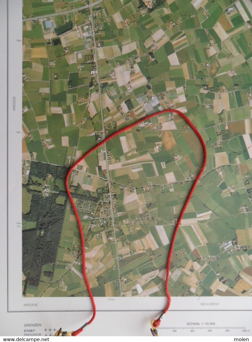 PITTEM MEULEBEKE In 1990 GROTE-LUCHT-FOTO 48x67cm KAART 1/10.000 ORTHOFOTOPLAN TOPOGRAPHIE PHOTO AERIENNE LUCHTFOTO R700 - Pittem