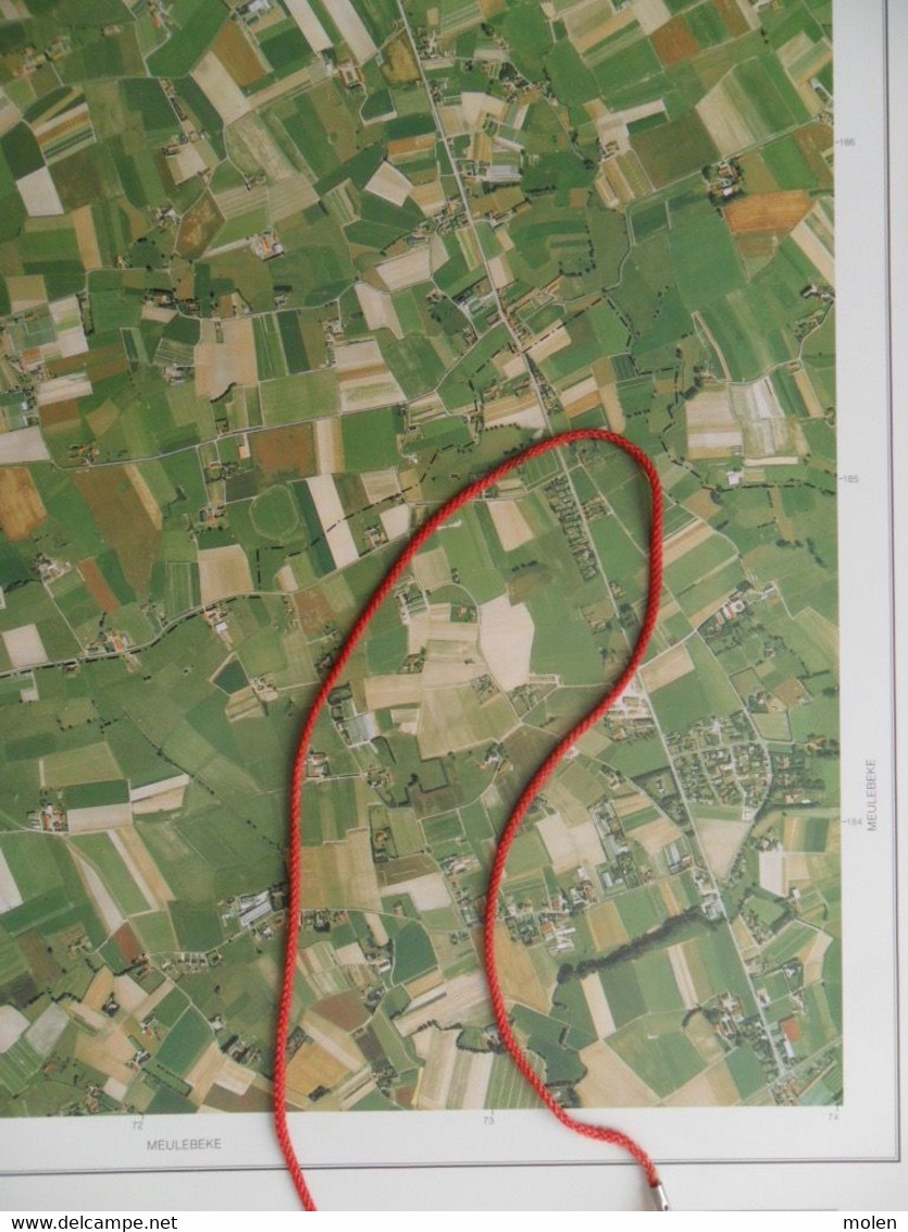 PITTEM MEULEBEKE In 1990 GROTE-LUCHT-FOTO 48x67cm KAART 1/10.000 ORTHOFOTOPLAN TOPOGRAPHIE PHOTO AERIENNE LUCHTFOTO R700 - Pittem