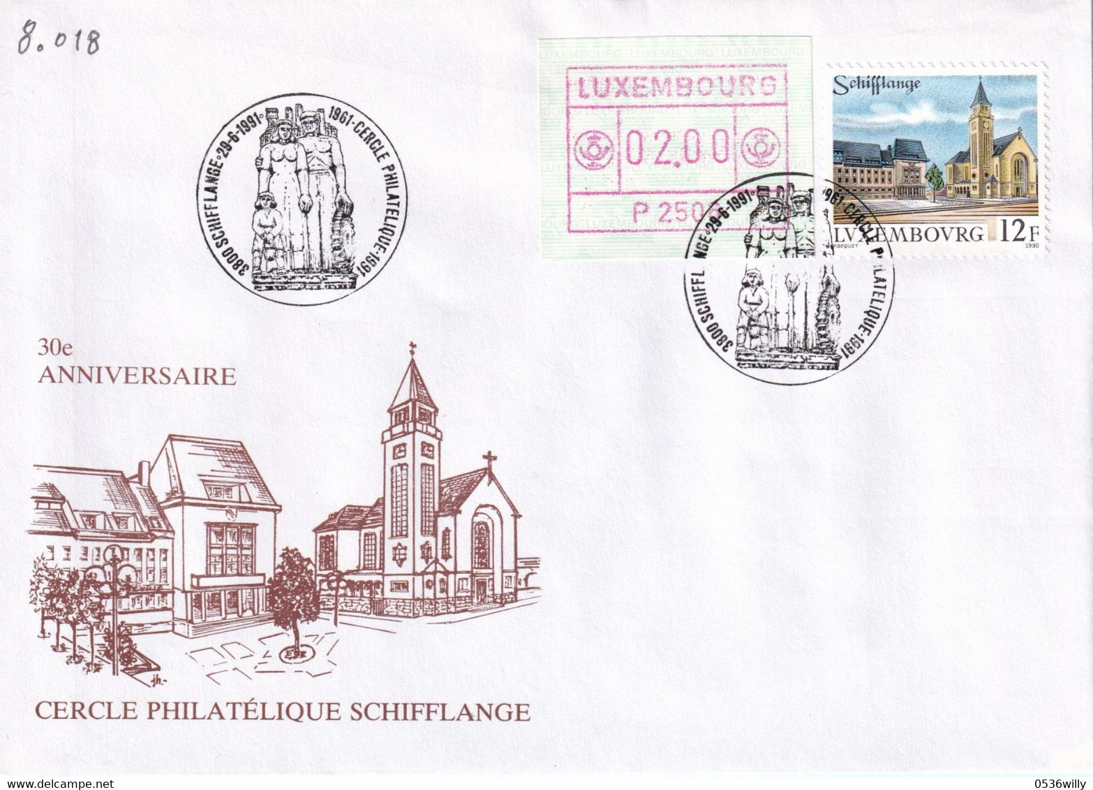 Schifflange - Anniversaire Cercle Phi (8.018) - Storia Postale