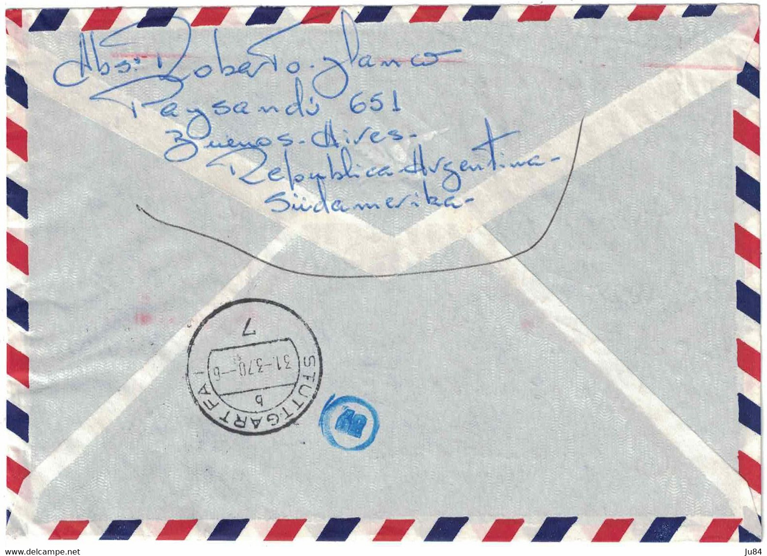 Argentine - Buenos Aires - Lettre Avion Pour L'Allemagne - 28 Mars 1970 - Used Stamps