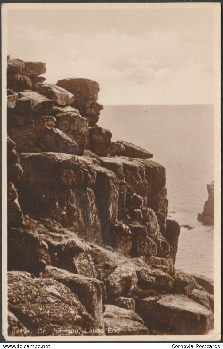 Dr Johnson, Lands End, Cornwall, C.1920s - RP Postcard - Land's End