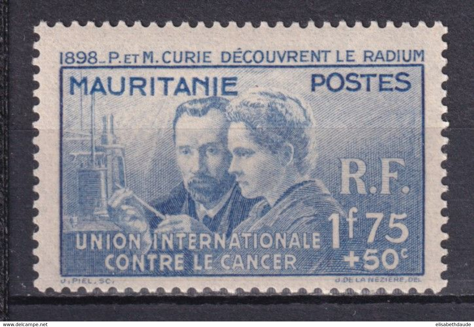 1938 - CURIE - MAURITANIE - YT N°72 * MLH - COTE = 13 EUR - Ongebruikt