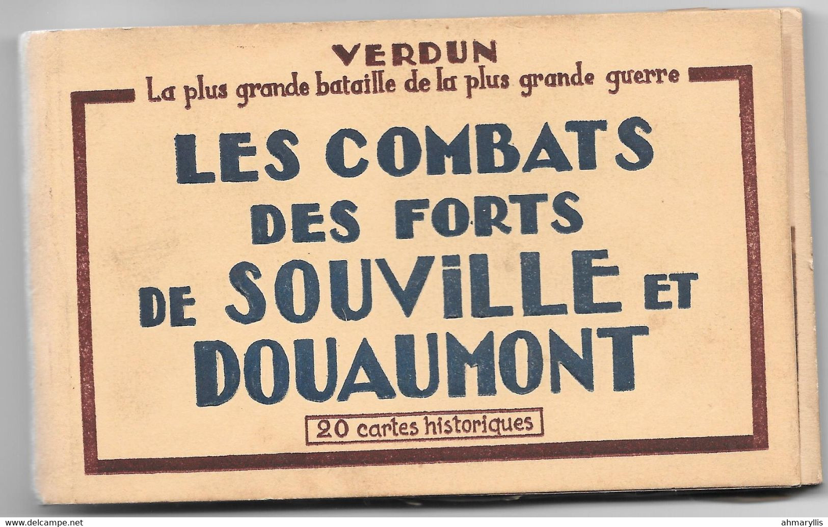 Verdun Carnet Les Combats Des Forts De Souville Et Douaumont 14-18 20 Cartes Historiques - Verdun