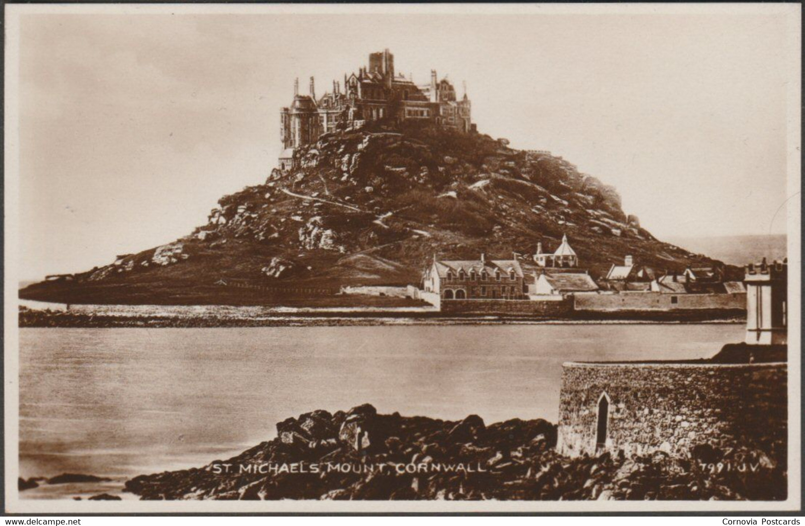 St Michael's Mount, Cornwall, 1933 - Valentine's RP Postcard - St Michael's Mount