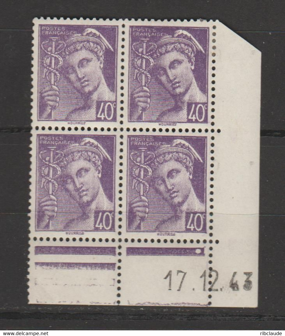 Mercure: Postes Françaises 40c Violet - 1940-1949