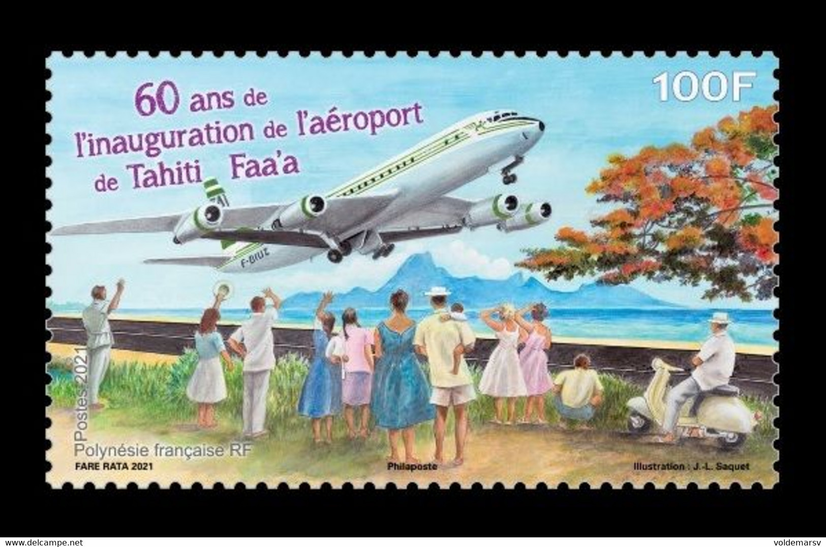 French Polynesia 2021 Mih. 1458 Aviation. Faa'a International Airport. Plane MNH ** - Unused Stamps