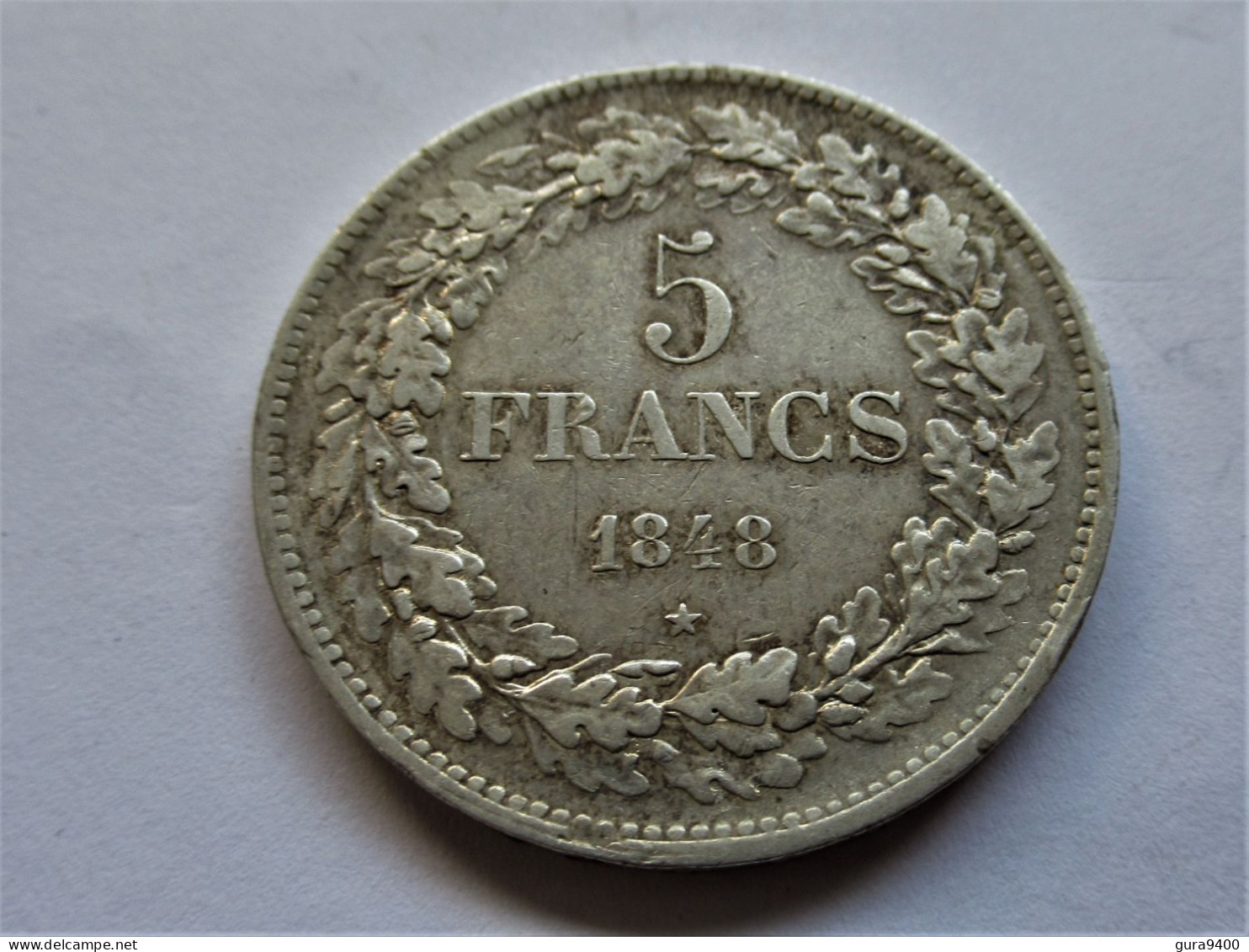 Belgique 5 Francs, 1848 Leopold I - 5 Frank