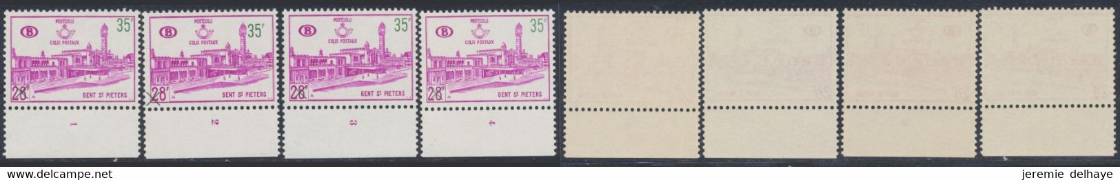 Chemin De Fer - TR377 (Gare De Gent St Pieters) X4 + BDF Avec N° De Planche Différents ** Neuf Sans Charnières - Otros & Sin Clasificación