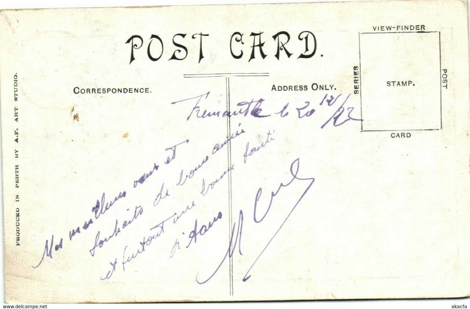 PC CPA AUSTRALIA, PERTH FROM KING'S PARK, Vintage Postcard (b27090) - Perth