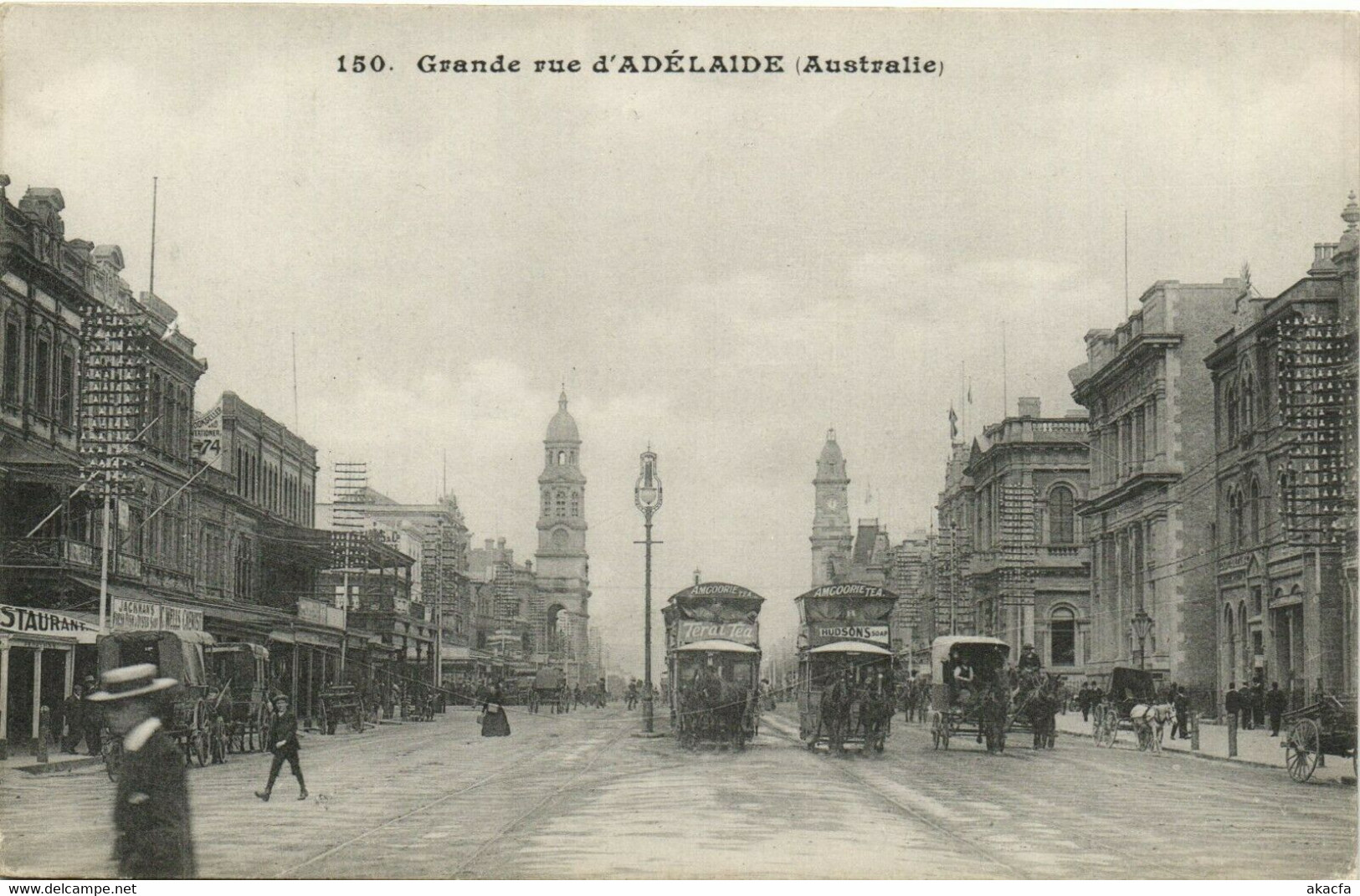 PC CPA AUSTRALIA, ADELAIDE, STREET SCENE, Vintage Postcard (b27137) - Adelaide