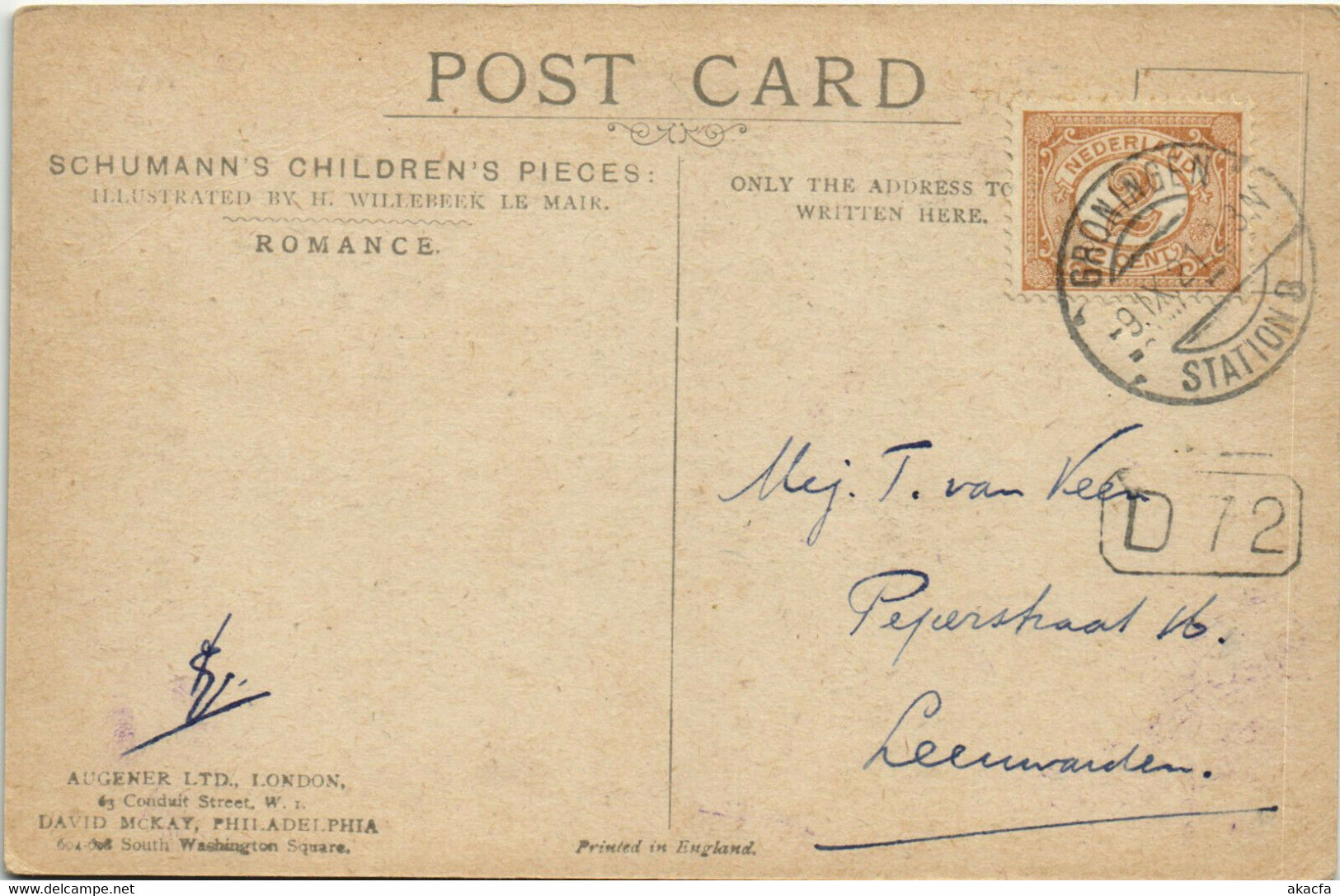 PC CPA WILLEBEEK LE MAIR, ARTIST SIGNED, ROMANCE, Vintage Postcard (b27573) - Le Mair