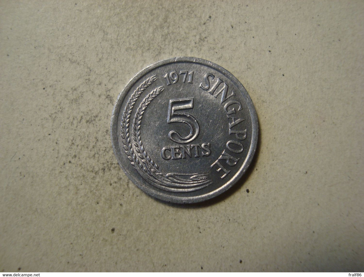 MONNAIE SINGAPOUR 5 CENTS FAO 1971 - Singapour