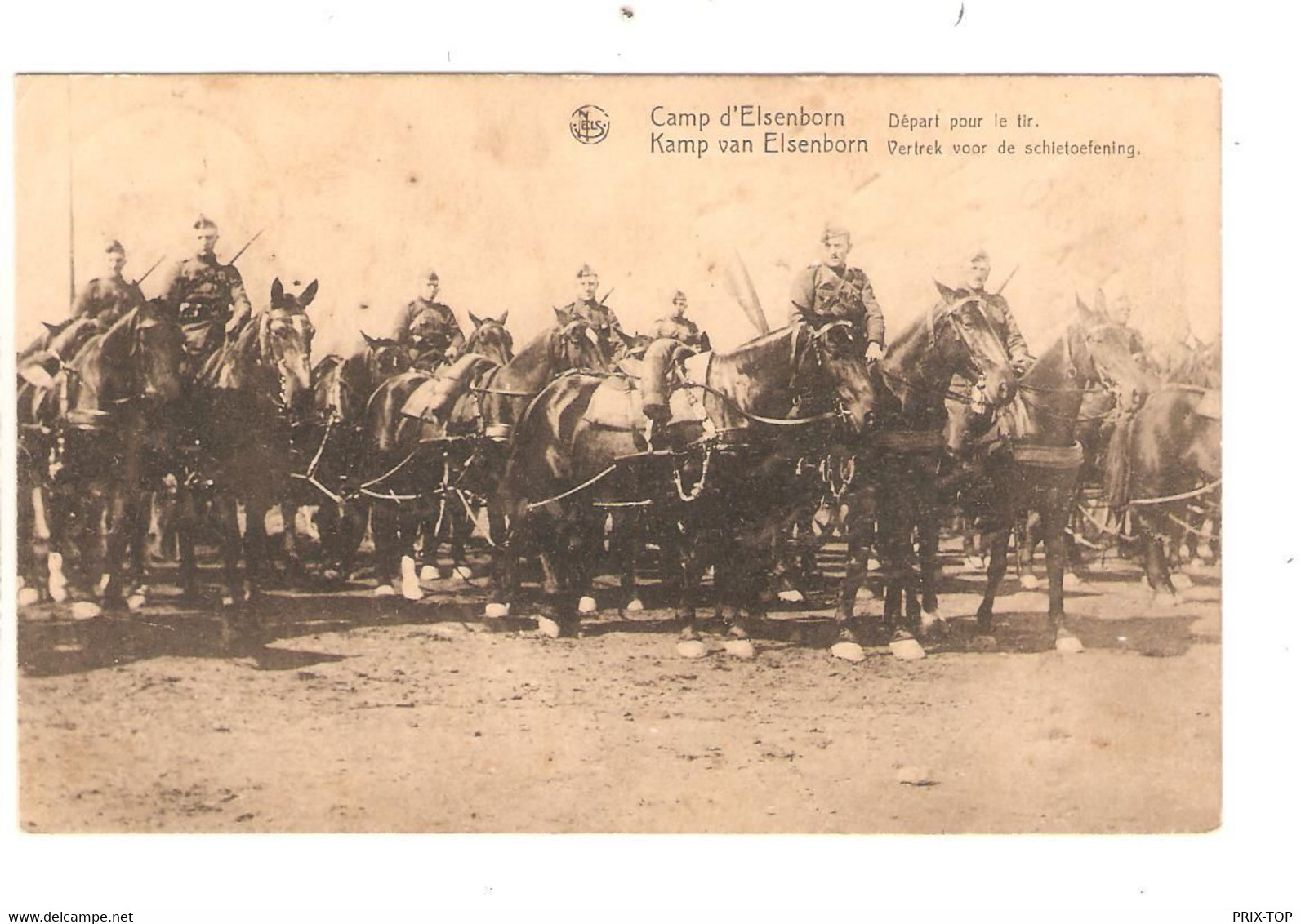 REF4303/ CP-PK Camp D'Elsenborn Départ Pour Le Tir - Kamp Van Elsenborn Vertrek Voor De Schietoefening Chevaux-Paarden - Butgenbach - Buetgenbach