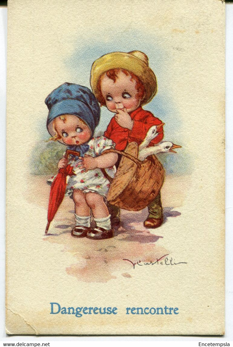 CPA - Carte Postale - Belgique - Illustrateur - Castelli - Dangereuse Rencontre - 1932 (DO17019) - Castelli
