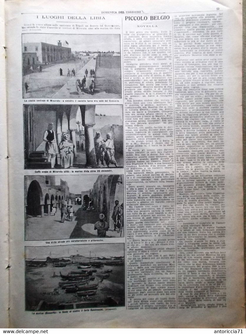 La Domenica Del Corriere 18 Aprile 1915 WW1 Carpazi Boy-scout Ascoli Baia Mudros - Guerra 1914-18