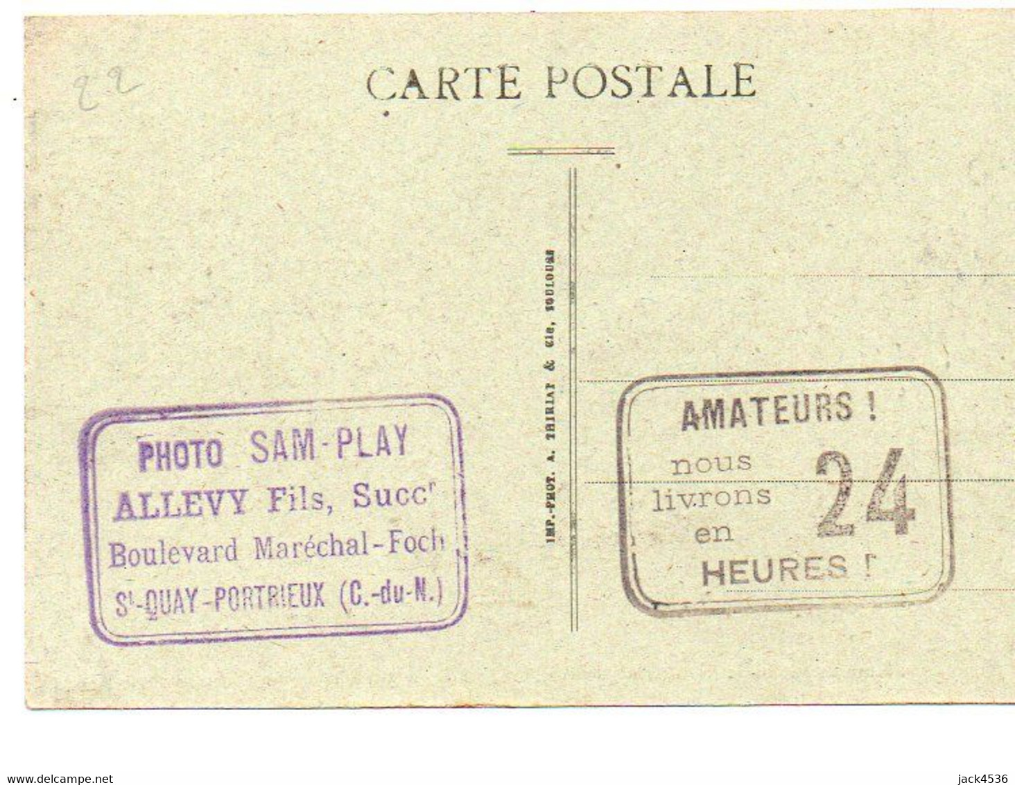 Carte Postale Ancienne - Non Circulé - Dép. 22 - ETABLES - Fêtes De GODELIN à La Grotte, Bénédiction, Pub Au Dos - Etables-sur-Mer